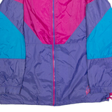 NORTHERN GETAWAY Mens Shell Jacket Purple Nylon 90s Colourblock L