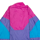 NORTHERN GETAWAY Mens Shell Jacket Purple Nylon 90s Colourblock L