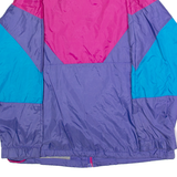 NORTHERN GETAWAY Mens Shell Jacket Purple Nylon 90s Colourblock L
