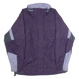 COLUMBIA Fire Ridge Womens Rain Jacket Purple Nylon Colourblock L