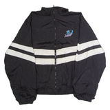 KAMPUS KOLORS Muskegon Fury Mens Wax Jacket Black Nylon 90s Striped 2XL