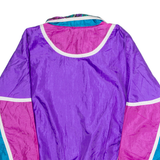 ATHLETIC WORKS Womens Shell Jacket Purple Nylon 90s Colourblock XL