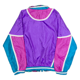 ATHLETIC WORKS Womens Shell Jacket Purple Nylon 90s Colourblock XL