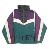 ENERGY ZONE Womens Windbreaker Jacket Green Nylon 90s Colourblock L