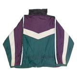 ENERGY ZONE Womens Windbreaker Jacket Green Nylon 90s Colourblock L
