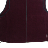 WOOLRICH Mens Fleece Gilet Maroon XL