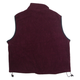 WOOLRICH Mens Fleece Gilet Maroon XL