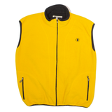 CHAMPION Mens Fleece Gilet Yellow L