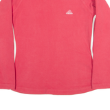ADIDAS Womens T-Shirt Pink Long Sleeve V-Neck UK 12