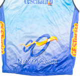 VB Cycling Mens Jersey Blue Sleeveless 1/4 Zip L