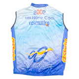 VB Cycling Mens Jersey Blue Sleeveless 1/4 Zip L