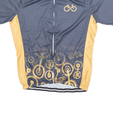NEVER UNDERESTIMATE AN OLD MAN WITH A BICYCLE Cycling Mens Jersey Grey L