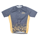 NEVER UNDERESTIMATE AN OLD MAN WITH A BICYCLE Cycling Mens Jersey Grey L