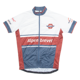 CRESPO Cycling Mens Jersey White 1/4 Zip L