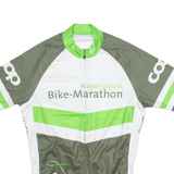 89 SPORTS Cycling Mens Jersey Green 1/4 Zip XS