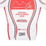 TEXNER Cycling Mens Jersey White 1/4 Zip S