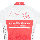 GS BIKE Cycling Mens Jersey White 1/4 Zip XS