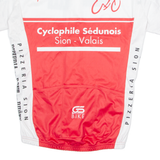 GS BIKE Cycling Mens Jersey White 1/4 Zip XS
