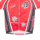MICHEL JORDI Cycling Mens Jersey Red 1/4 Zip XS