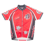 MICHEL JORDI Cycling Mens Jersey Red 1/4 Zip XS