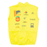 ATHLETICS LINEWEAR Cycling Mens Jersey Yellow Sleeveless 1/4 Zip M
