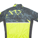 SHIMANO Cycling Mens Jersey Green 1/4 Zip L