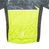 SHIMANO Cycling Mens Jersey Green 1/4 Zip L