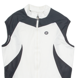 TEAM+ Cycling Mens Jersey White Sleeveless 1/4 Zip M