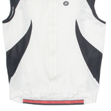 TEAM+ Cycling Mens Jersey White Sleeveless 1/4 Zip M