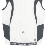 TEAM+ Cycling Mens Jersey White Sleeveless 1/4 Zip M
