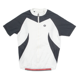 TEAM+ Cycling Mens Jersey White 1/4 Zip M