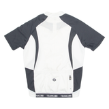 TEAM+ Cycling Mens Jersey White 1/4 Zip M