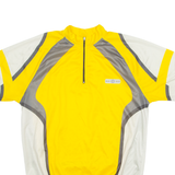 CRANE Cycling Mens Jersey Yellow 1/4 Zip M