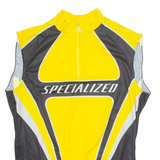 SPECIALIZED Cycling Mens Jersey Yellow Sleeveless 1/4 Zip 2XL