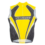 SPECIALIZED Cycling Mens Jersey Yellow Sleeveless 1/4 Zip 2XL