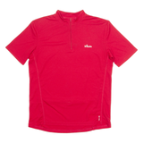 B'TWIN Cycling Mens Jersey Red 1/4 Zip L