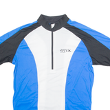 OTIX Cycling Mens Jersey Blue 1/4 Zip L
