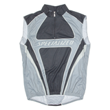 SPECIALIZED Cycling Mens Jersey Grey Sleeveless 1/4 Zip 3XL
