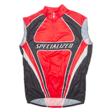 SPECIALIZED Cycling Mens Jersey Red Sleeveless 1/4 Zip 2XL