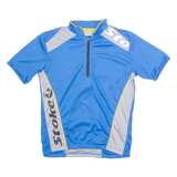 STOKE Cycling Boys Jersey Blue 1/4 Zip 11-12Y