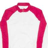 CRANE Cycling Womens Jersey White Long Sleeve 1/4 Zip M