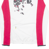 CRANE Cycling Womens Jersey White Long Sleeve 1/4 Zip M