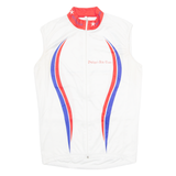 IBEROSTAR Cycling Mens Jersey White Sleeveless 1/4 Zip XS
