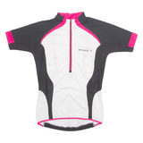 STOKE Cycling Womens Jersey White 1/2 Zip S