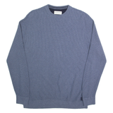 TOM TAILOR Mens Jumper Blue Waffle Knit XL