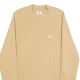 LEVI'S Womens Jumper Brown High Neck Tight Knit S