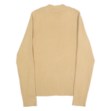 LEVI'S Womens Jumper Brown High Neck Tight Knit S