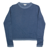 TOM TAILOR Womens Patterned Jumper Blue Tight Knit XS