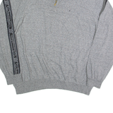 CHAMPION USA Mens Jumper Grey 1/4 Zip 90s Tight Knit XL