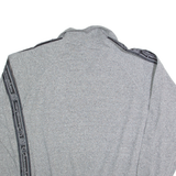 CHAMPION USA Mens Jumper Grey 1/4 Zip 90s Tight Knit XL
